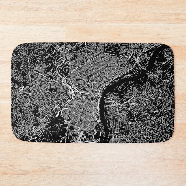 Item preview, Philadelphia Black Map designed and sold by multiplicitymap.