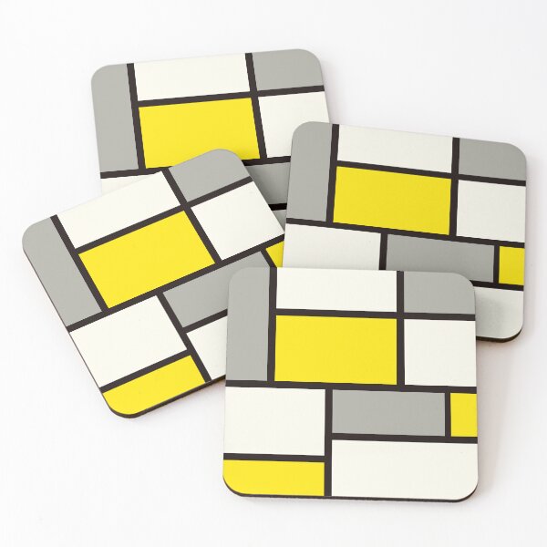 Item preview, abstract geometrical Mondrian pattern designed and sold by pauloneill-art.