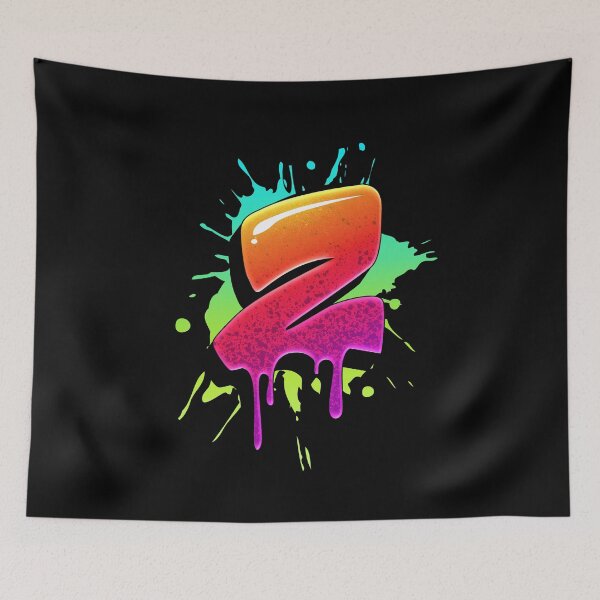 Item preview, Graffiti Letters Z Letter Colorful Paint Splash Style designed and sold by ToTheNextLetter.