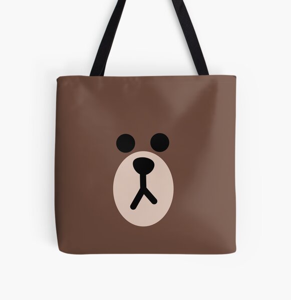 LINE Friends brown bear Tote Bag by William Cano