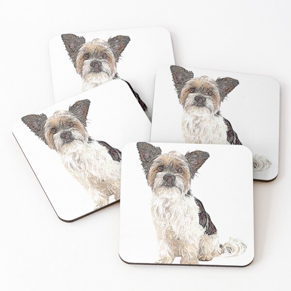 Item preview, Pretty Yorkshire Terrier and ShihTzu Crossbreed Dog - Custom Pet Portrait Art Studio designed and sold by Custom Pet Portrait Art Studio.