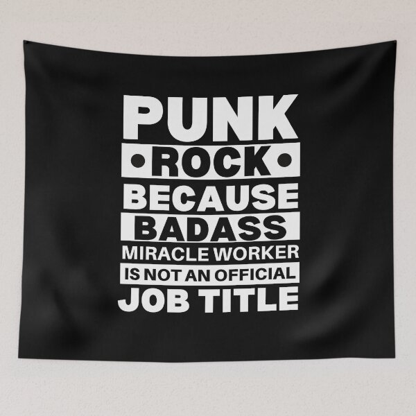 Item preview, Punk Rock Because Badass Miracle Worker Is Not An Official Job Title For Music Teachers And Musicians designed and sold by Funwithmusic.