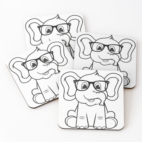 Artikelvorschau, Hipster-Elefant entworfen und verkauft von KGoPrintables.