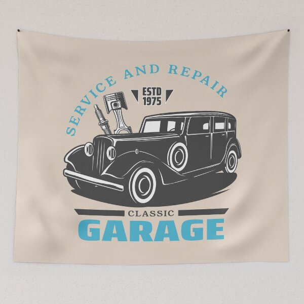 Item preview, Service and Repair Classic Garage - A theme featuring a classic car and the slogan Service and Repair Classic Garage designed and sold by velisani.