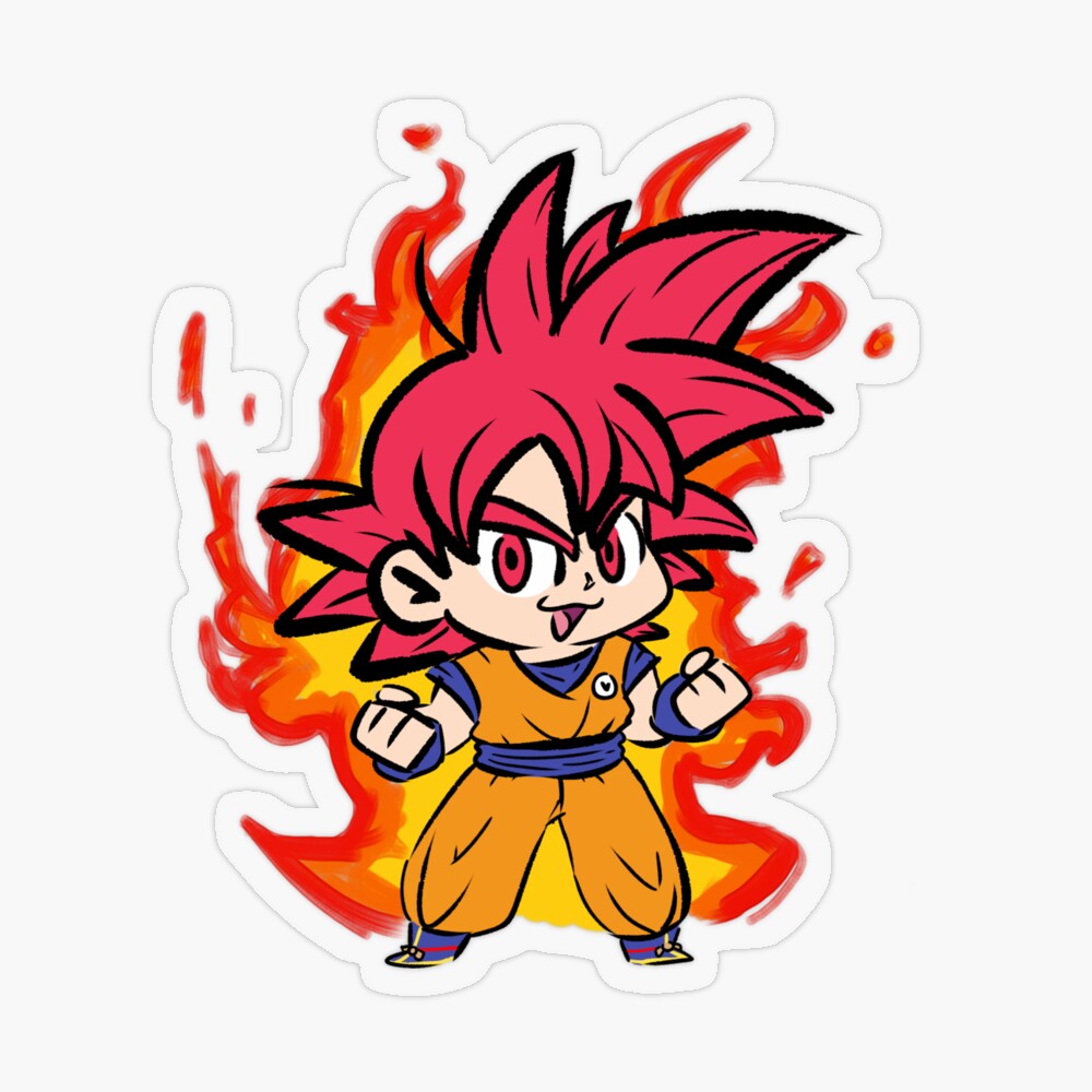 Super Saiyan God Sticker for Sale by thebirdy74