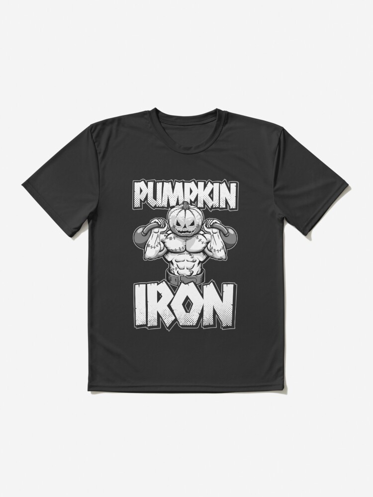 Pumpkin Iron Halloween Gym Workout Kettlebell Funny Fitness Active T-Shirt  for Sale by GrandeDuc