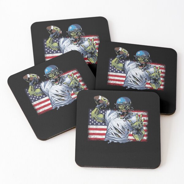 Item preview, Patriotic Football For A USA Flag Quarterback Zombie Fanatic designed and sold by Nessshirts.