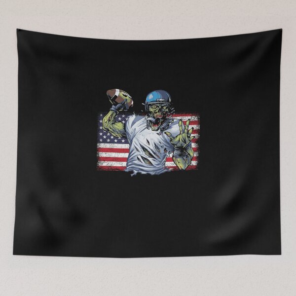 Item preview, Patriotic Football For A USA Flag Quarterback Zombie Fanatic designed and sold by Nessshirts.