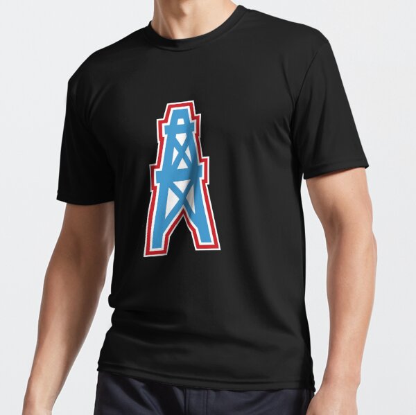 deadmansupplyco Vintage Megaphone - Houston Oilers (Blue Oilers Wordmark) Crewneck Sweatshirt