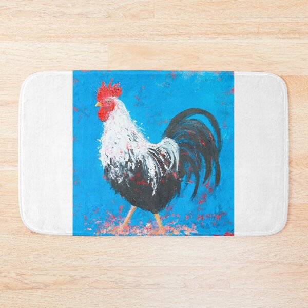 Item preview, Black and White Rooster painting designed and sold by MatsonArtDesign.