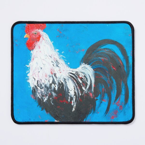 Item preview, Black and White Rooster painting designed and sold by MatsonArtDesign.