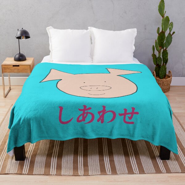 Artikelvorschau, Nettes glückliches lächelndes Schwein. Shiawase rosa und blau. Lächeln entworfen und verkauft von PiggingJapan.