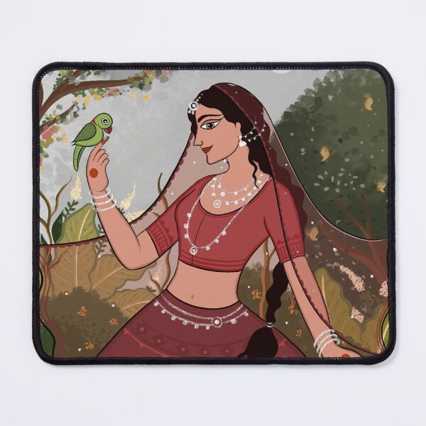 Item preview, Princess with a Parrot designed and sold by Soma Chakraborty Debnath.