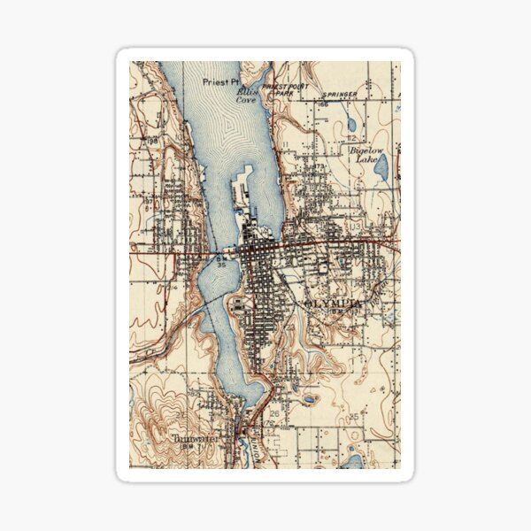 Item preview, Vintage Map of Olympia Washington (1934) designed and sold by BravuraMedia.