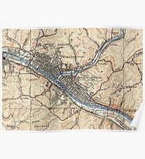 Vintage Map of Charleston West Virginia (1931) Poster