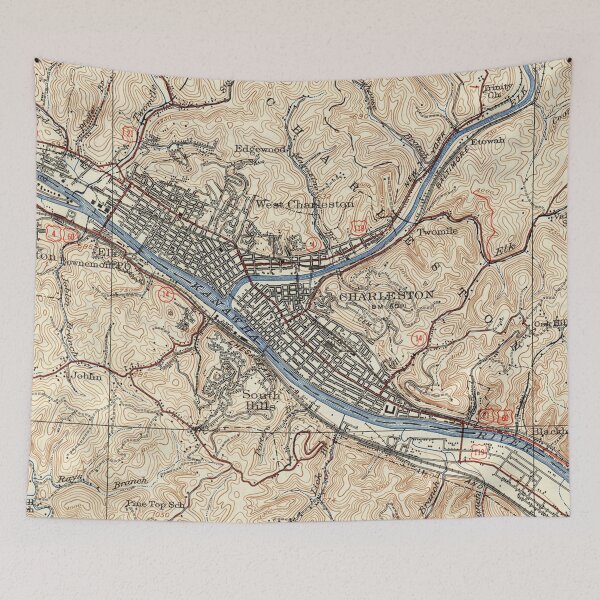 Item preview, Vintage Map of Charleston West Virginia (1931) designed and sold by BravuraMedia.