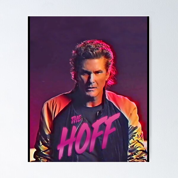David Hasselhoff posa en un póster de disfraz de socorrista