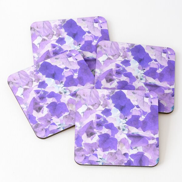 Aperçu de l'œuvre Feuilles violettes aquarellées ; 13 coques iPhone Pro Max créée et vendue par Micovic.