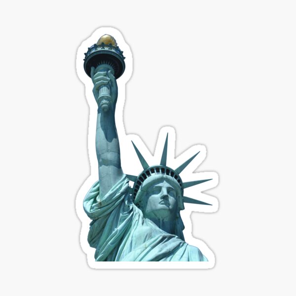 America Statue of Liberty in Blue Sky Sticker