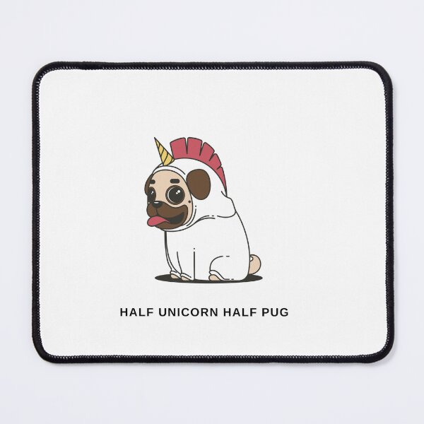 Item preview, Half Unicorn Half Pug Design designed and sold by IndreB.