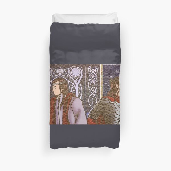 Elrond and Elros Greek Mythology Style Mosaic Duvet Cover