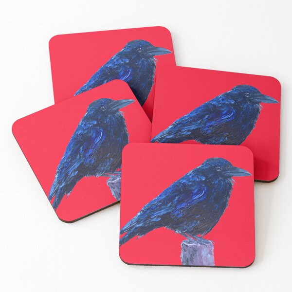 Item preview, Raven on Red background designed and sold by MatsonArtDesign.