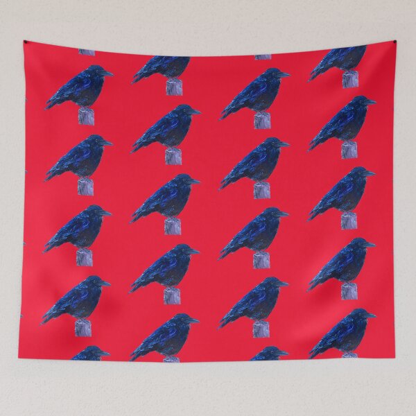 Item preview, Raven on Red background designed and sold by MatsonArtDesign.