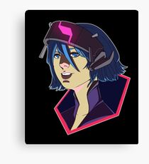 Hexagon Goggles Girl Canvas Print
