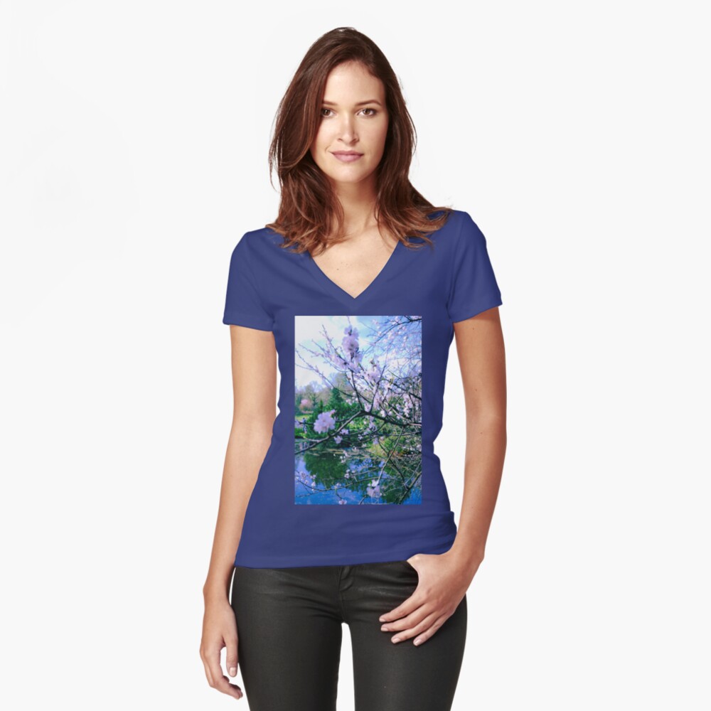 Item preview, Fitted V-Neck T-Shirt designed and sold by Mallorn.