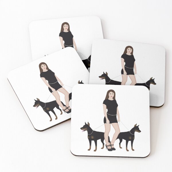Item preview, girl with dobermans designed and sold by Jumty13.
