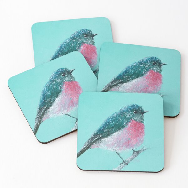 Item preview, Rose Robin Bird painting designed and sold by MatsonArtDesign.