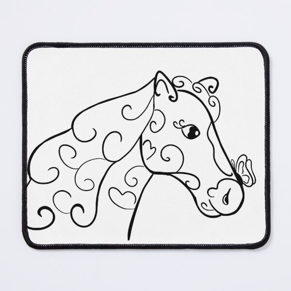 Item preview, Abstract horse and butterfly designed and sold by Antiope33.