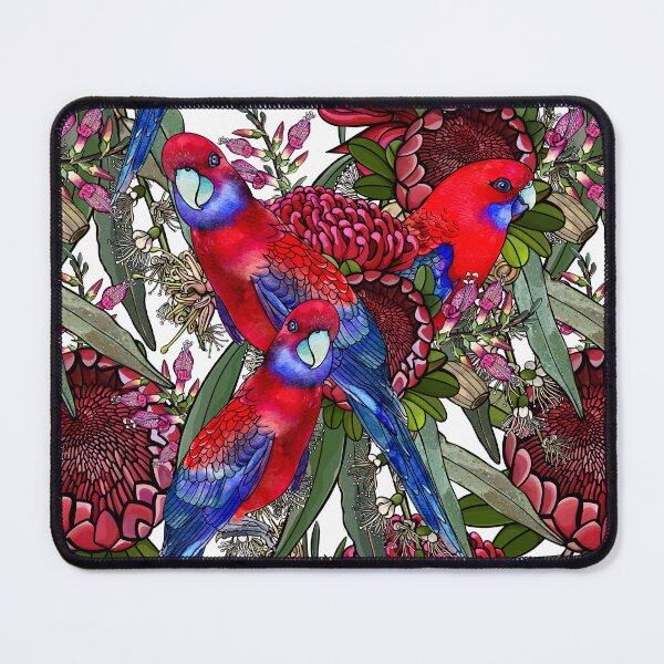 Item preview, Crimson Rosella - Australian Bird Pattern designed and sold by Sketchbook Designs.