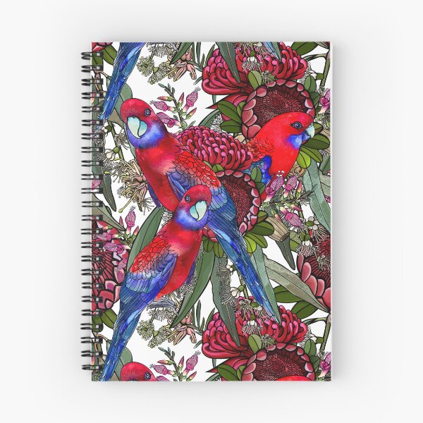 Item preview, Crimson Rosella - Australian Bird Pattern designed and sold by Sketchbook Designs.