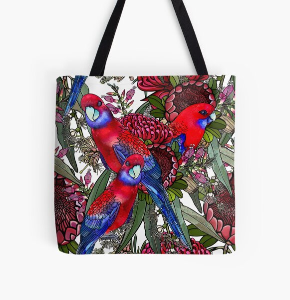 Item preview, Crimson Rosella - Australian Bird Pattern designed and sold by Sketchbook Designs.