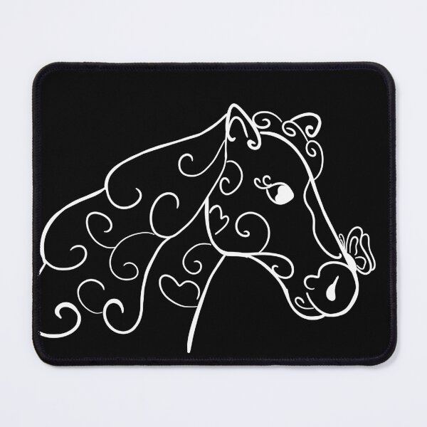 Item preview, Abstract horse and butterfly - white lines designed and sold by Antiope33.