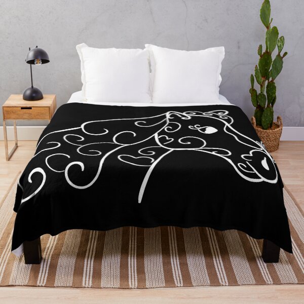 Item preview, Abstract horse and butterfly - white lines designed and sold by Antiope33.