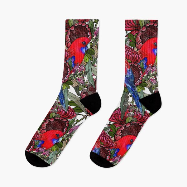 Item preview, Crimson Rosella - Australian Bird Pattern designed and sold by Sketchbook Designs.