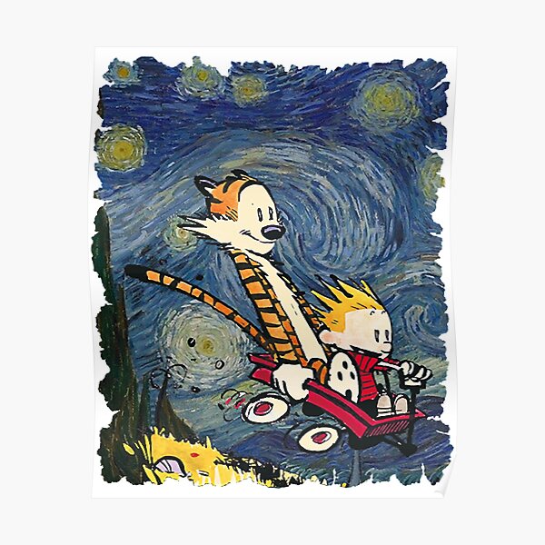 Calvin And Hobbes Stary Night Poster For Sale By Phylishj997s5 Redbubble 8838