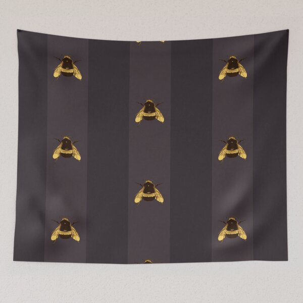 Item preview, Bee, Bumble Bee - Stripes - Gold - Aubergine designed and sold by MLTDesignLab.