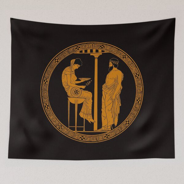 Item preview, Oracle of Delphi: King Aigeus in front of the Pythia designed and sold by archaeologyart.