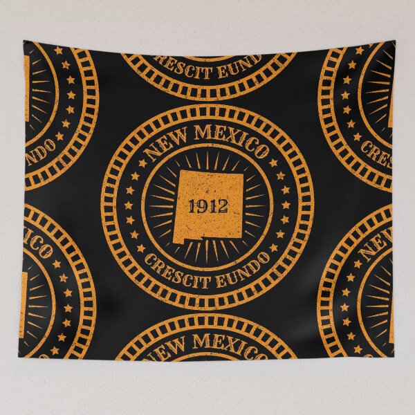 Item preview, New Mexico State - NM Map Slogan Motto Crescit Eundo - Land of Enchantment designed and sold by Ranggasme.