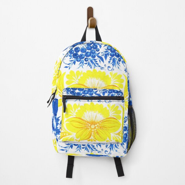 Item preview, Ukrainian flag, Petrykivka art, Ukrainian flag flowers designed and sold by Sunflower-7.