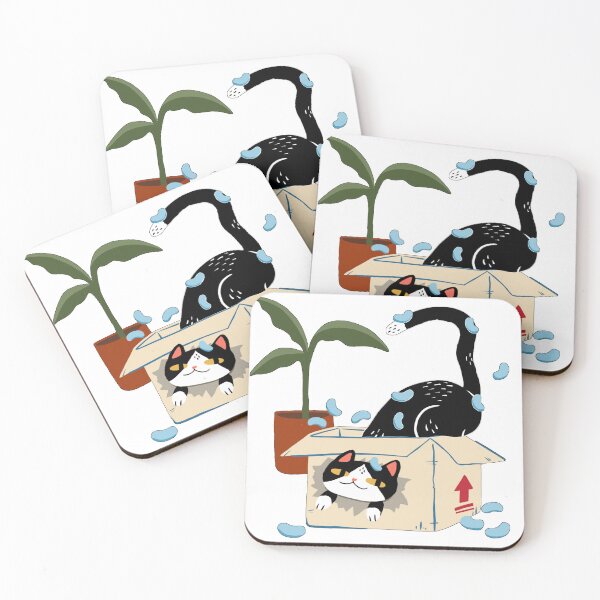 Item preview, Cat playing inside a packing box designed and sold by KandMe.