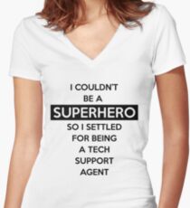 Sysadmin Super Hero Women's Fitted V-Neck T-Shirt