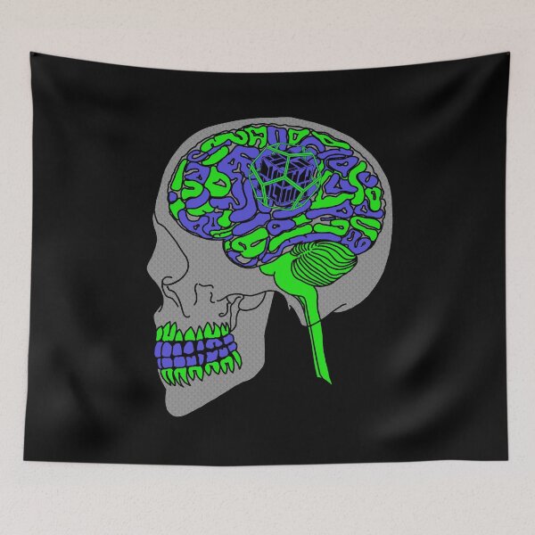Item preview, Dodecahedron Blue&Green Brain Damage designed and sold by createVisions.