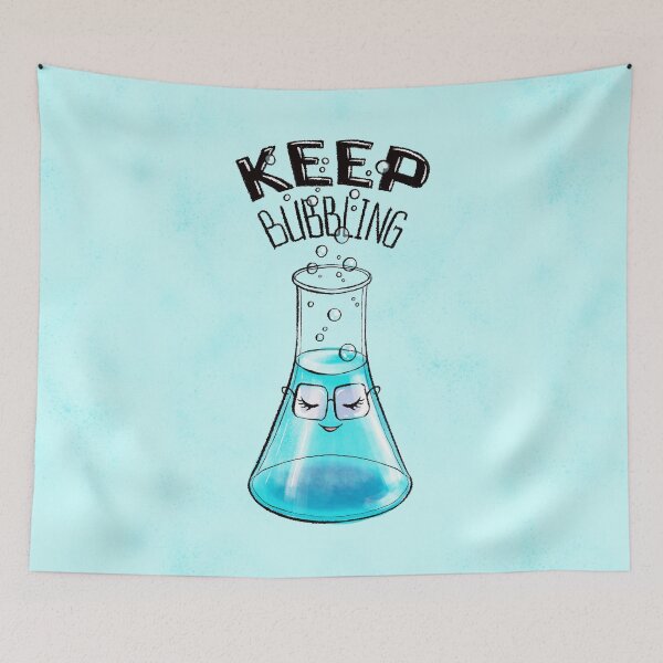 Item preview, Cute Flask Character Nerdy Chemistry Lab Art designed and sold by Boriana Giormova.