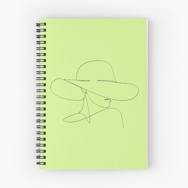 Artikelvorschau, Kontinuierliche einzeilige Zeichnung. Junge Modefrau im Hut. Linearer Stil entworfen und verkauft von AllaLineArt.