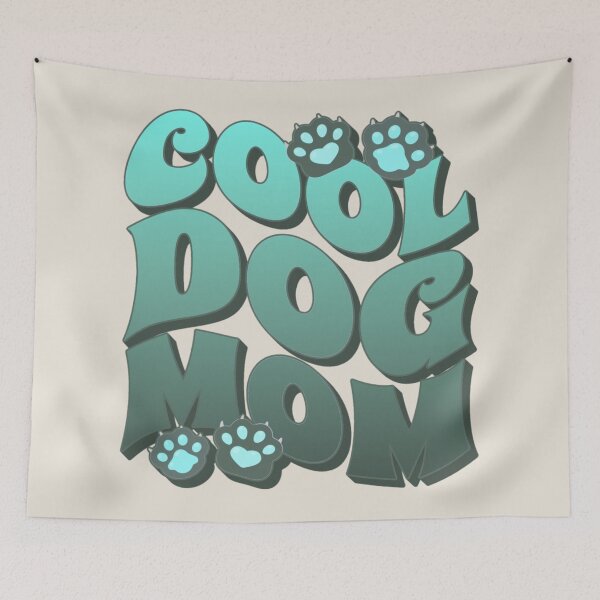Item preview, Turquoise Cool Dog Mom, Great Slogan For All Moms Who Own A Dog designed and sold by TrulyEpoque.