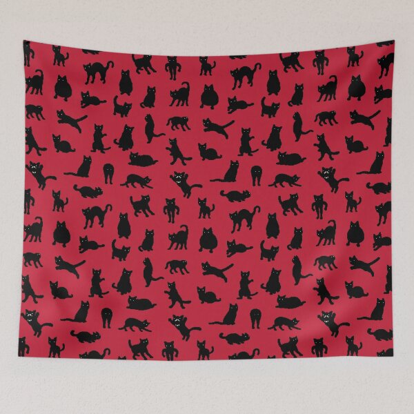 Item preview, Void Cats Pattern (Red) designed and sold by Tofu's Pixel Art Store.